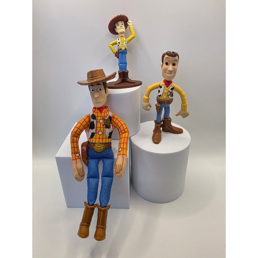 Disney Pixar Toy Story Woody Action Figure Plush MIXED Lot Burger King Vintage